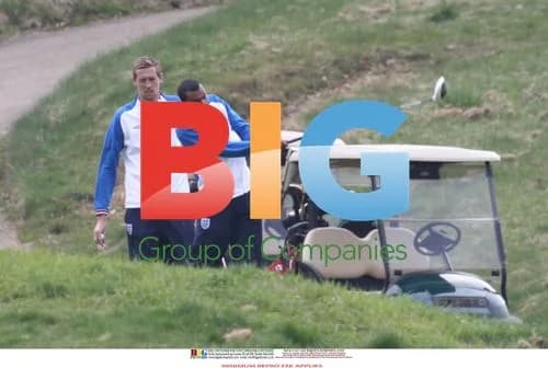 England Football Team Golfs Before Wales Match
