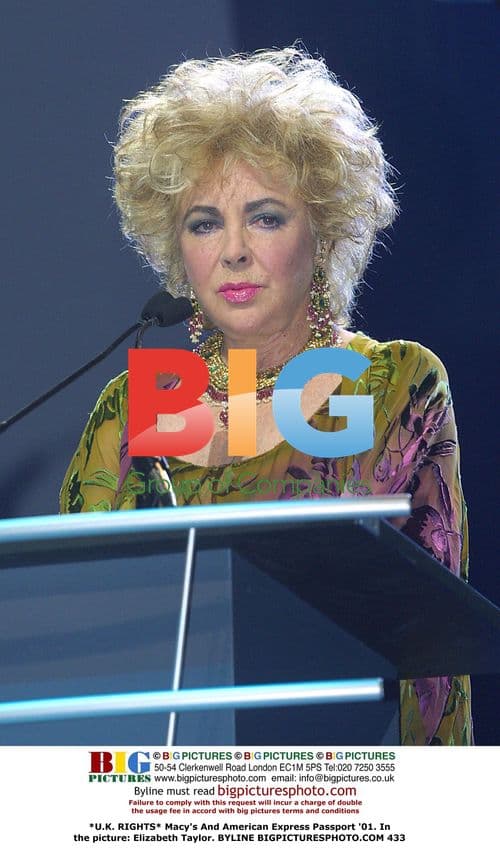 Elizabeth Taylor at Macy's Passport '01