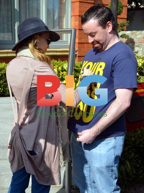 Kylie Minogue Signing Autographs Outside Hotel