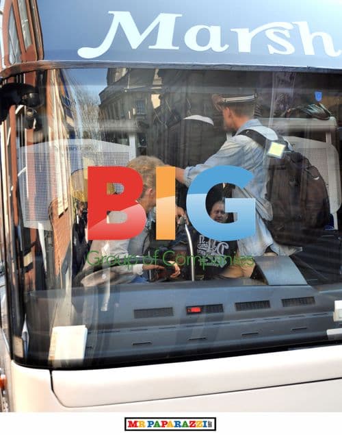 X Factor Tour 2011 Performers Boarding Tour Bus