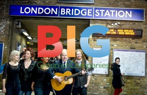 Boris Johnson and Newton Faulkner promote Rhythm of London Busking