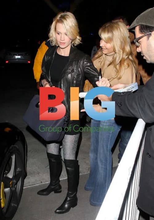 January Jones at Lakers Game