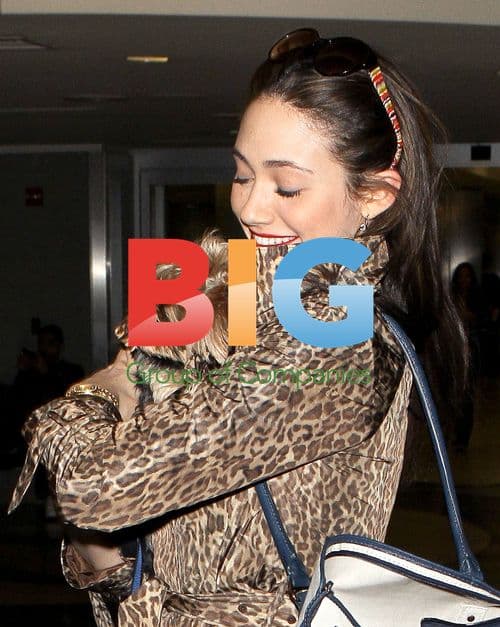 Emmy Rossum Arrives at LAX with Dog