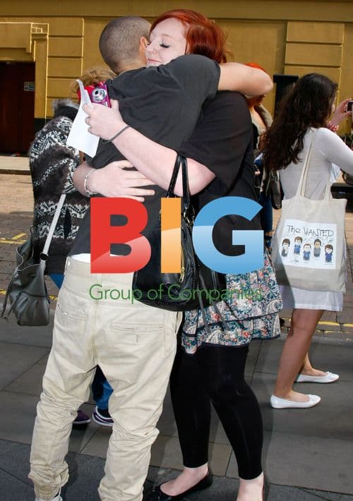 Max George Leaves Hotel in Manchester