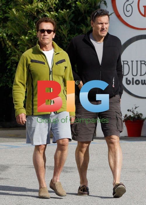 Arnold Schwarzenegger on bike ride