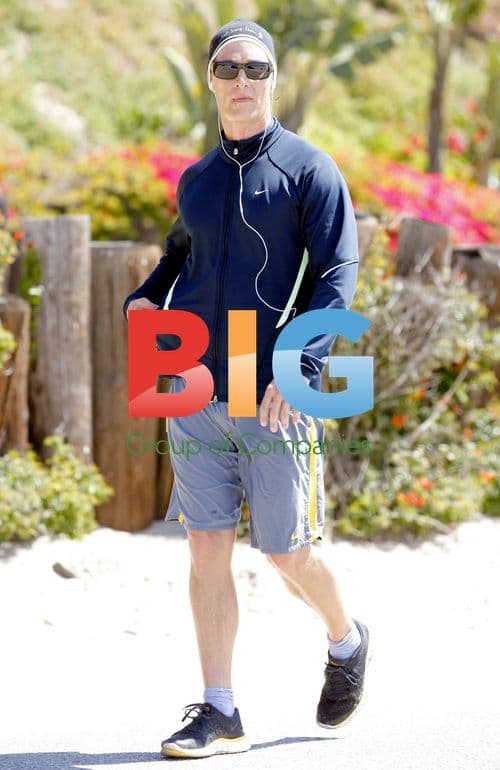 Matthew McConaughey Jogging on Malibu Beach