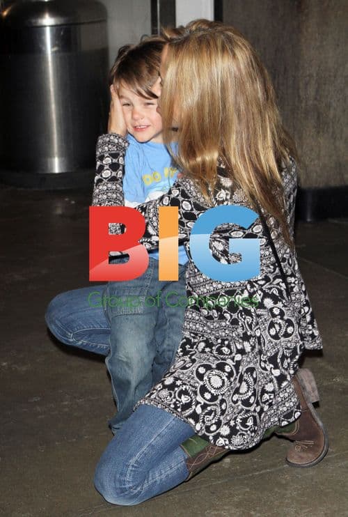 Sheryl Crow and son Levi at LAX