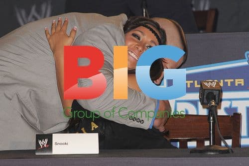 Snooki and John Cena at WWE Wreslemania XXVII Press Conference