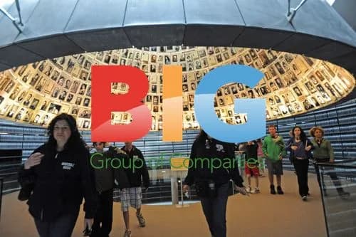 Tourists visit Yad Vashem Holocaust Museum in Jerusalem
