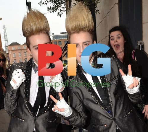 Jedward and Morgan Deane leave hotel
