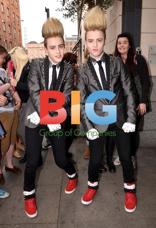 Jedward and Morgan Deane Leave Hotel