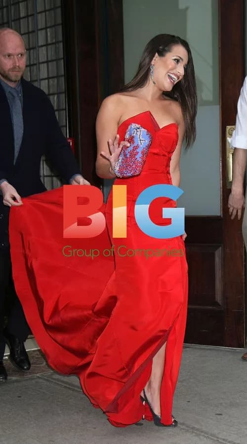 Lea Michele Leaving NYC Hotel