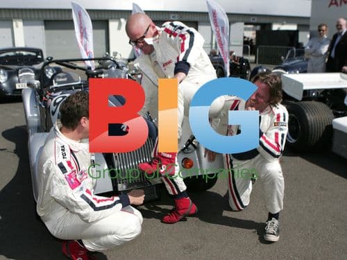 Brendan Cole, Charley Boorman, Heston Blumenthal at Silverstone Classic