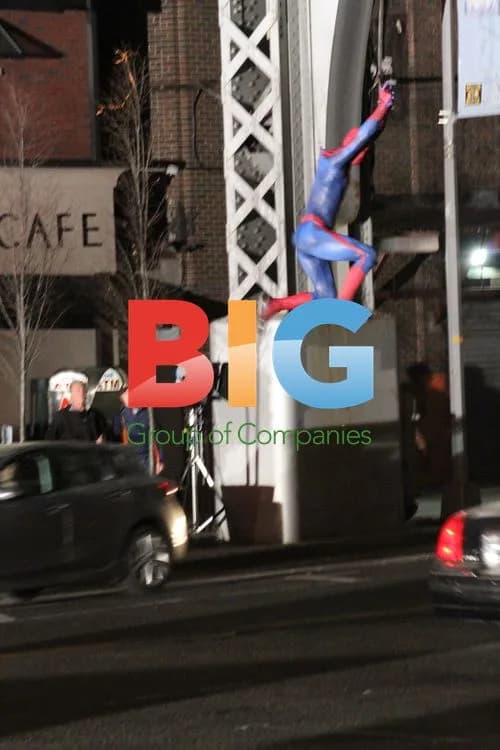 Andrew Garfield on set of "The Amazing Spider-Man"
