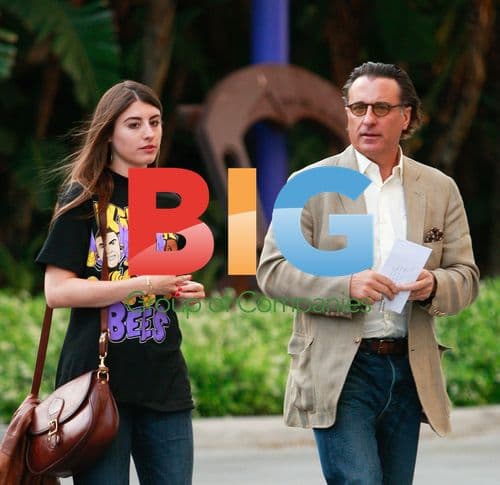 Andy Garcia and Daughter at Lakers Game
