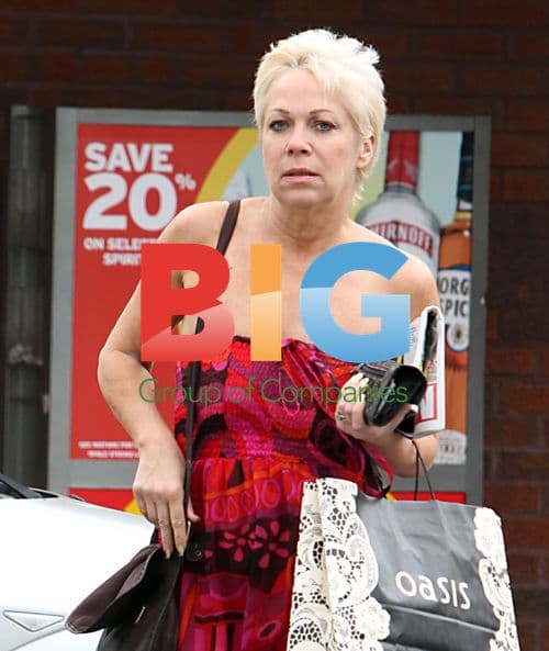 Denise Welch runs errands in Cheshire