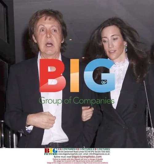 Paul McCartney and Nancy Shevell attend Theatre Royal