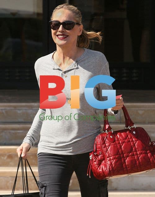 Sharon Stone Shopping in Beverly Hills