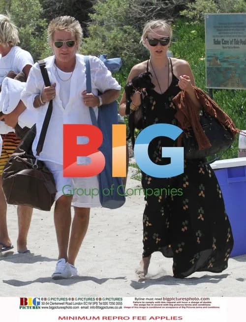 Kimberly Stewart's Beach Day with Rod Stewart