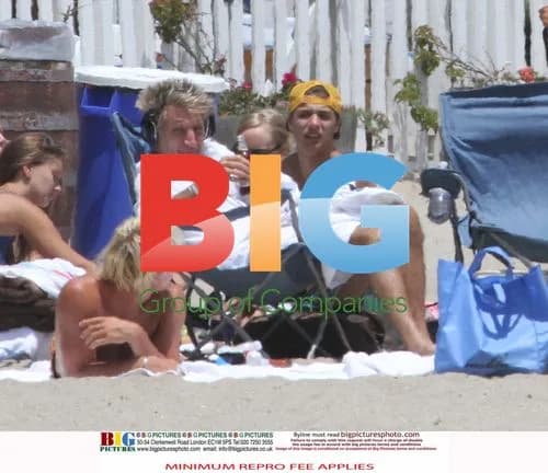 Kimberly Stewart Enjoys Beach Day with Dad Rod Stewart