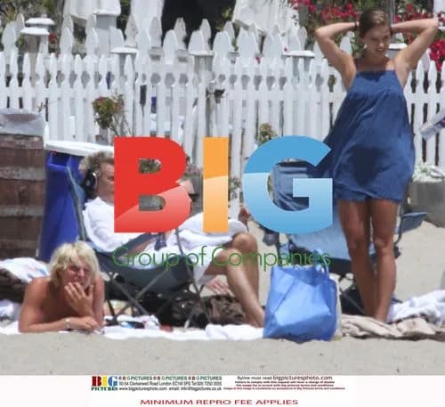Kimberly Stewart at the Beach with Dad Rod