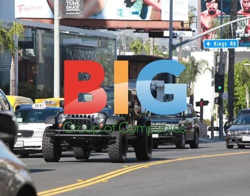 David Beckham Driving in Hollywood