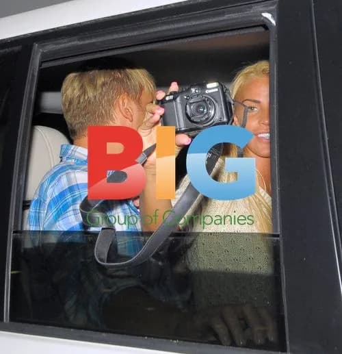Jordan aka Kaite Price and boyfriend leaving London