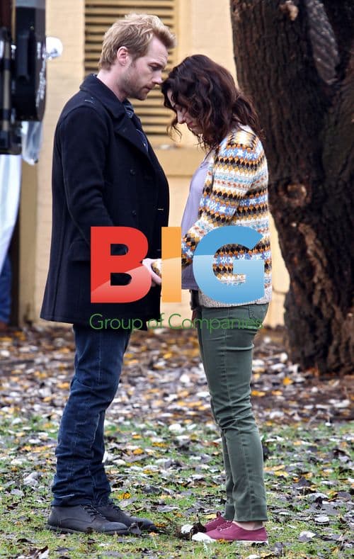 Ronan Keating, Laura Michelle-Kelly, Pia Miranda and Corinne Grant on set of 'Goddess'