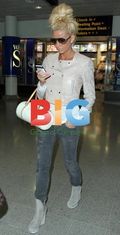 Katie Price at Manchester Airport