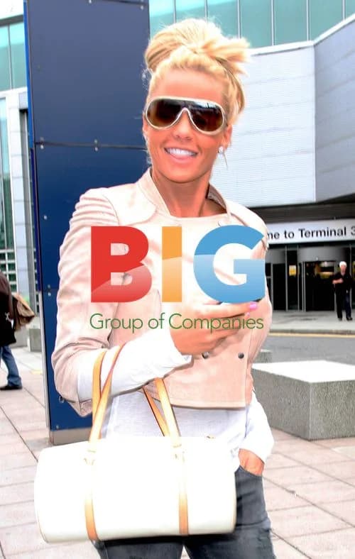 Katie Price Arrives at Manchester Airport