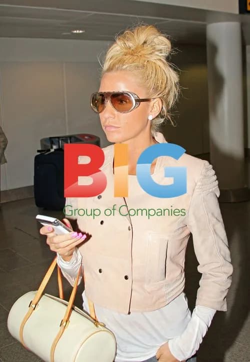 Katie Price at Manchester Airport