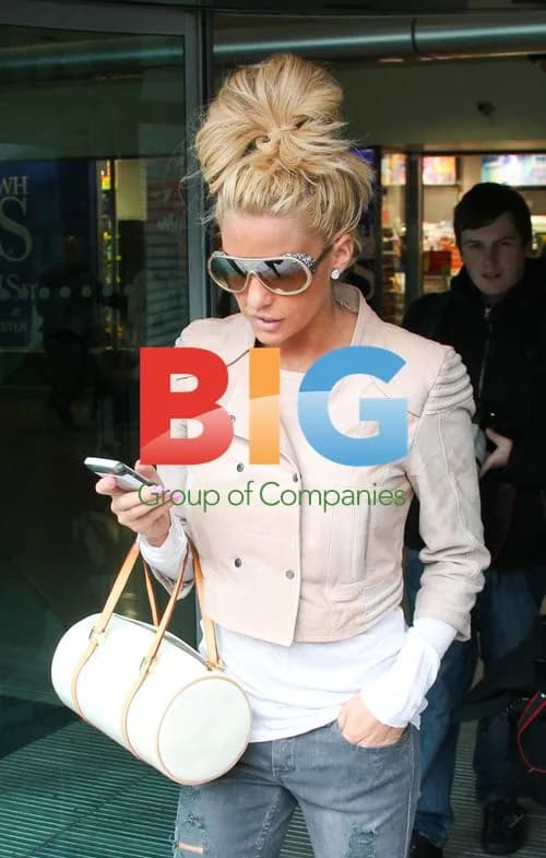 Katie Price at Manchester Airport