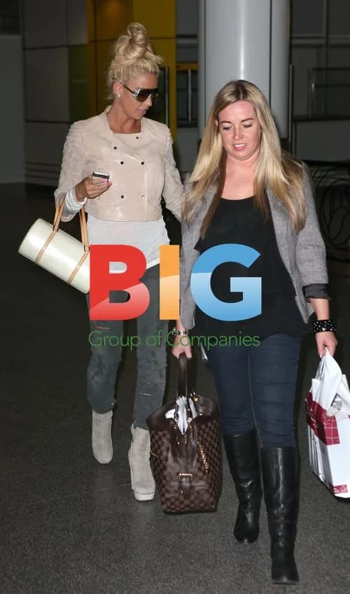 Katie Price Arrives in London