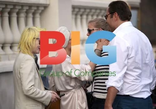 David Walliams and Lara Stone Cozy in Cannes
