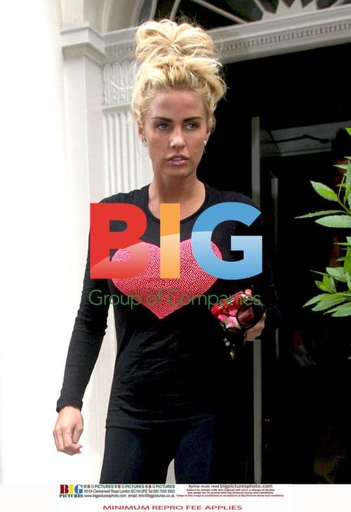 Katie Price Arriving at London Hotel