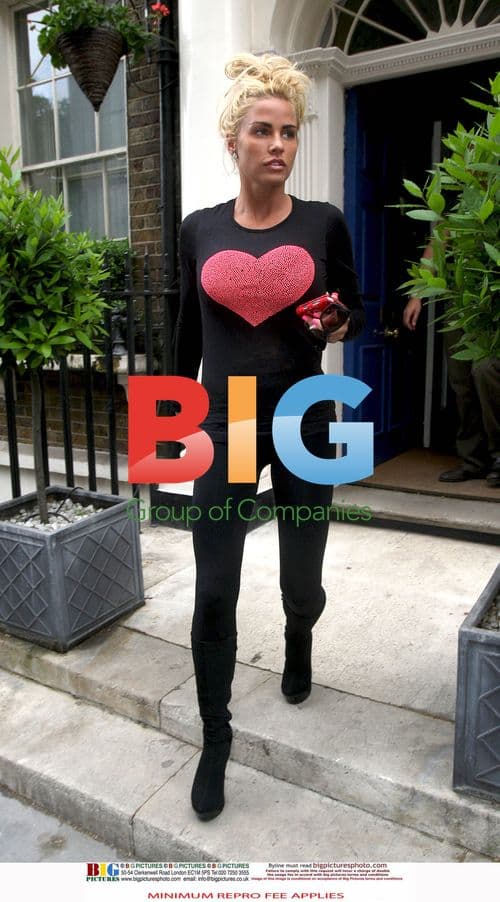 Katie Price Arrives at London Hotel