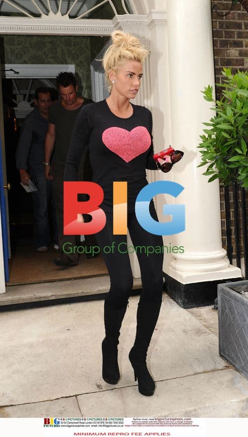 Katie Price Arrives at London Hotel