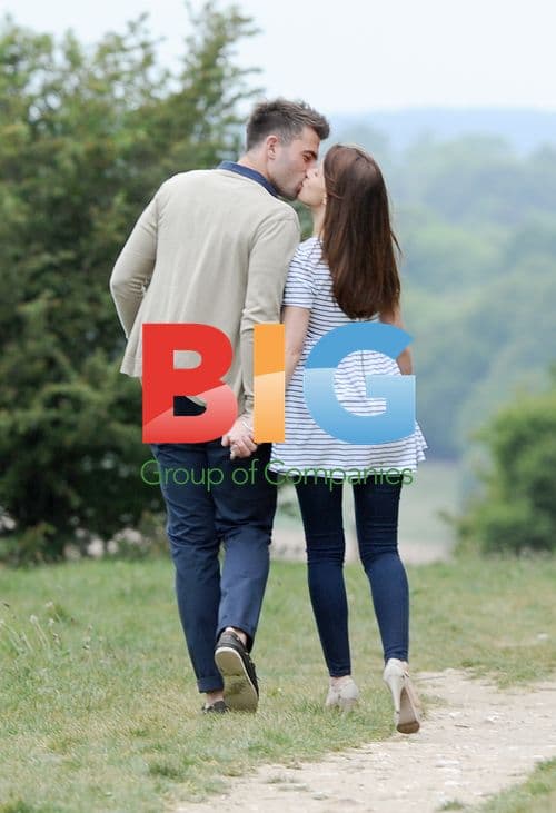 Nicola Tappenden and Simon Walton Kiss During Walk