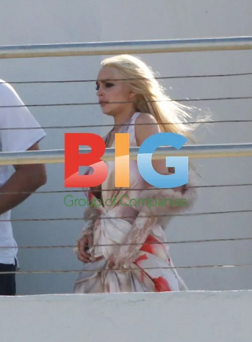 Lindsay Lohan Miami Commercial Shoot
