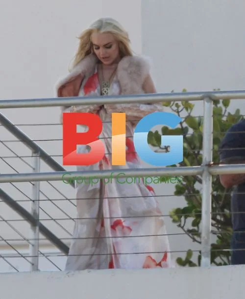 Lindsay Lohan's Miami Commercial Shoot