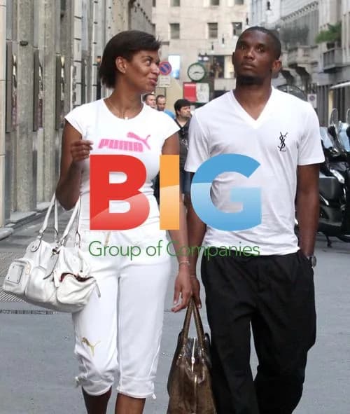 Samuel Eto'o and wife spotted strolling in Milan