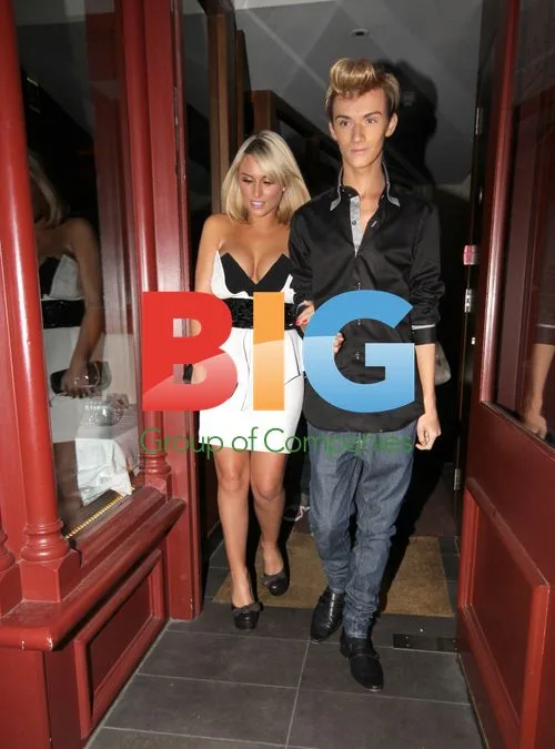 Billie Faiers and Harry Derbidge Leaving Bar in London