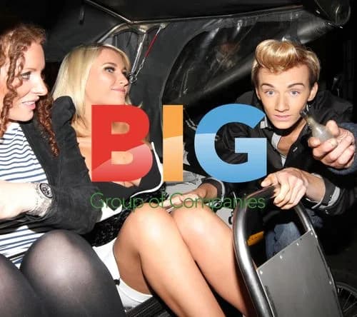 Billie Faiers and Harry Derbidge Leaving London Club