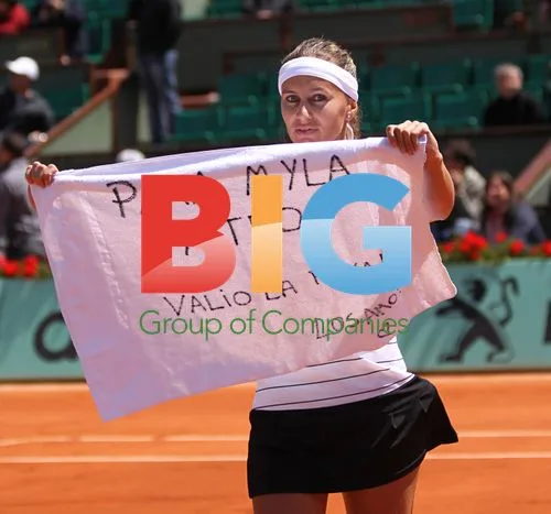 Gisela Dulko Holds Towel Message at French Open
