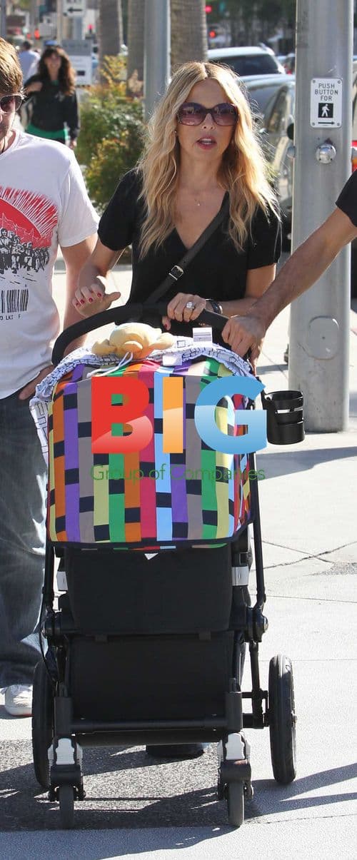Rachel Zoe with baby stroller in Beverly Hills