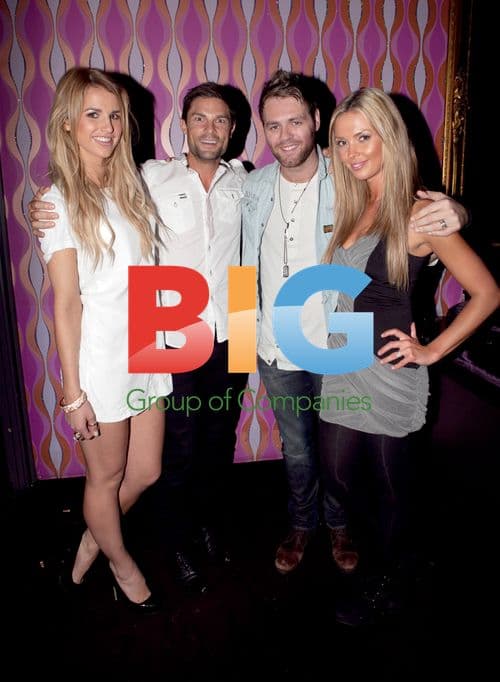 Brian Mcfadden and Vogue Williams with friends in Melbourne