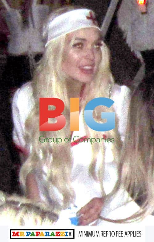 Lindsay Lohan Celebrates Halloween