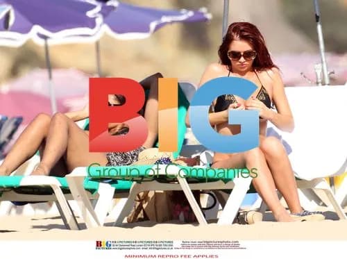 Amy Childs in Black Bikini, Portugal