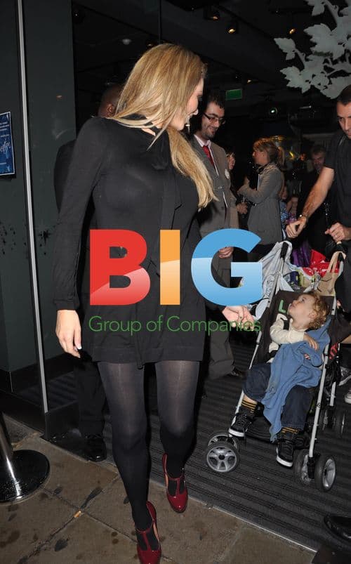 Celebrities leave Disney store in London