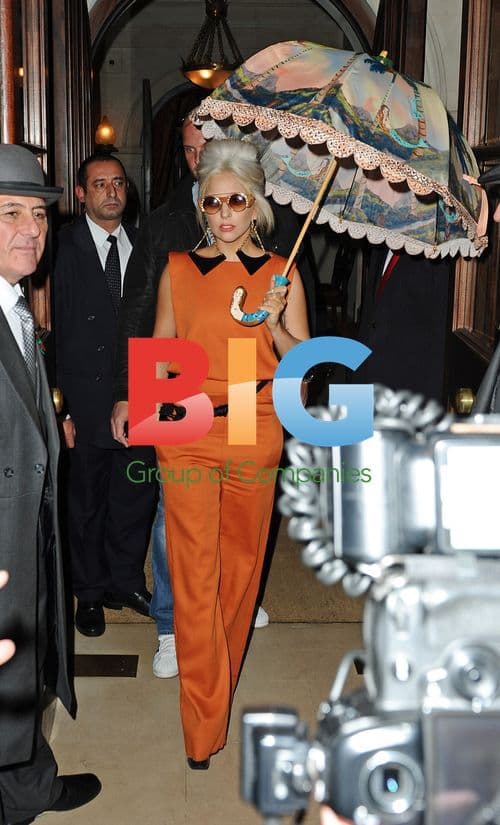 Lady Gaga Leaves London Hotel